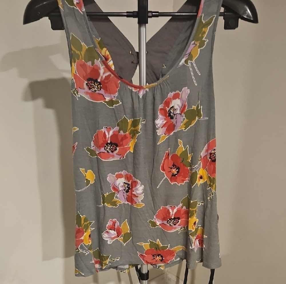 Deletta Multicolored Sleeveless Backless Tank Top